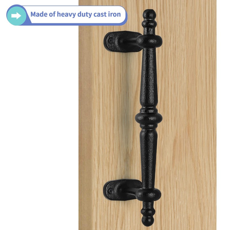 MOLIGOU Barn Door Pull Handle, 9" Heavy Solid Cast Iron