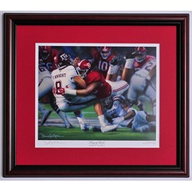 Alabama Football Framed Print Leap of Faith by Daniel Moore - Featuring Jonathan Allen
