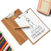 DONGLI 5 Pack A5 Clipboard,Wooden Clipboards with Low Profile Clip