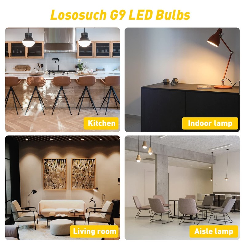 Lososuch Dimmable G9 Led Bulbs 3W 4000K Neutral White,Replace G9