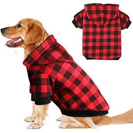 Sudadera con Capucha para Perro a Cuadros, suéter para Perros medianos, Gato, Cachorro, Abrigo, cálido y Suave (Medium)