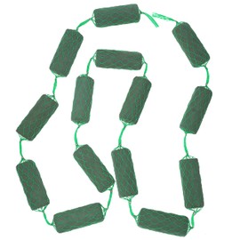 Belle Vous Foam Round Green Flower Net Garland (Pack of 14) - 3 m Floral Foam Flowers Sponge for Crafts, Flower Sticks, Arrangement Decoration, Wedding - Fresh Flowers & Artificial Flowers