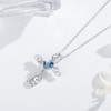 Twoowl Cross Necklace for Women 925 Sterling Silver Faith Birthstone