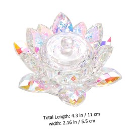 VICASKY Elegant Crystal Nail Art Wash Cup with Lid Lotus Shape Manicure Tool for Nail Salon Personal Use Reusable Container