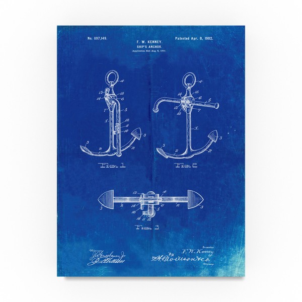 Boat Anchor by Cole Borders, 24x32-Inch Canvas Wall Art