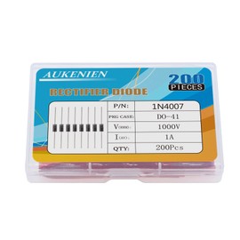 AUKENIEN 1N4007 Diodes 1A 1000V IN4007 Rectifier Diode 1 Amp 1000 Volt DO-41 Electronic Silicon Axial 4007 Diodo (Pack of 200)