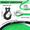 Synthetic Winch Rope, 3/8'' x 60ft 19,854LBS Synthetic Winch Line