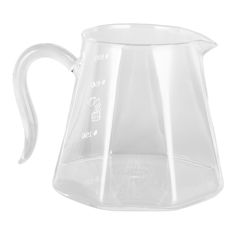 600ml Hand Drip Coffee Glass Cup with Unique Eagle Beak