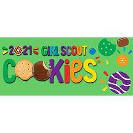 The Sign Studio- 2’ x 6’ – Banners – Girl Scout Cookies- “2021 Girl Scout Cookies”