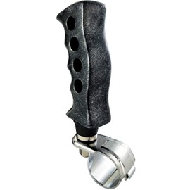 Lunsom Suicide Power Handle Knob, Grip Car Suicide Spinner Power Steering Wheel Knob Turning Control Aid Wheel Spinner Fit Most Vehicle (Titanium Color)