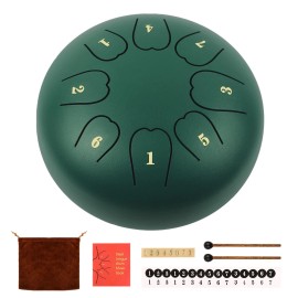 Weipoken New Best Drum For Outside Steel Tongue 6 Inch 8 Notes, with Mallets for Musical