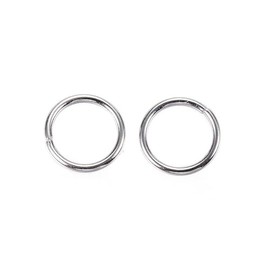 HDSupplies 100 Pieces - 304 Stainless Steel Jump Rings - 7mm - 20 Gauge (0.8mm Thickness)