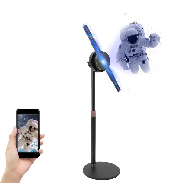 3D Holographic Fan, 256 LED Lights HD Hologram Fan Projector