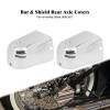HDBUBALUS Bar Shield Rear Chrome Axle Covers Swingarm For Harley
