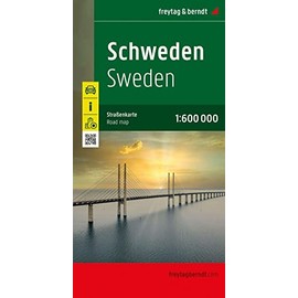 Sweden, road map 1:600,000, freytag & berndt