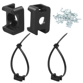 Zorfeter 100 PCS Saddle Type Cable Zip Tie Mounts Base Kit, Strong 6-Inch Nylon Cable Ties Screws Wire Clips, Fastener for Wall Protection/Tables