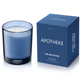 Apotheke Luxury Scented Candles for Home, Earl Grey Bitters - Petite Aromatherapy Jar Candle with Soy Wax Blend