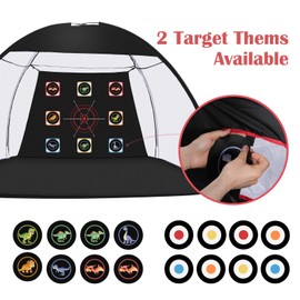 Golf Net, 10 x 7ft Golf Practice Net with Mat for Backyard, Upgraded 420D Oxford Cloth,210G Net for Hitting,Driving for Indoor&Outdoorr