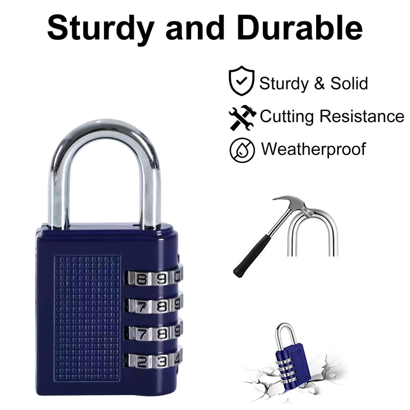 HRLORK Combination Padlock 1 Packs School Locker Lock Outdoor Weatherproof