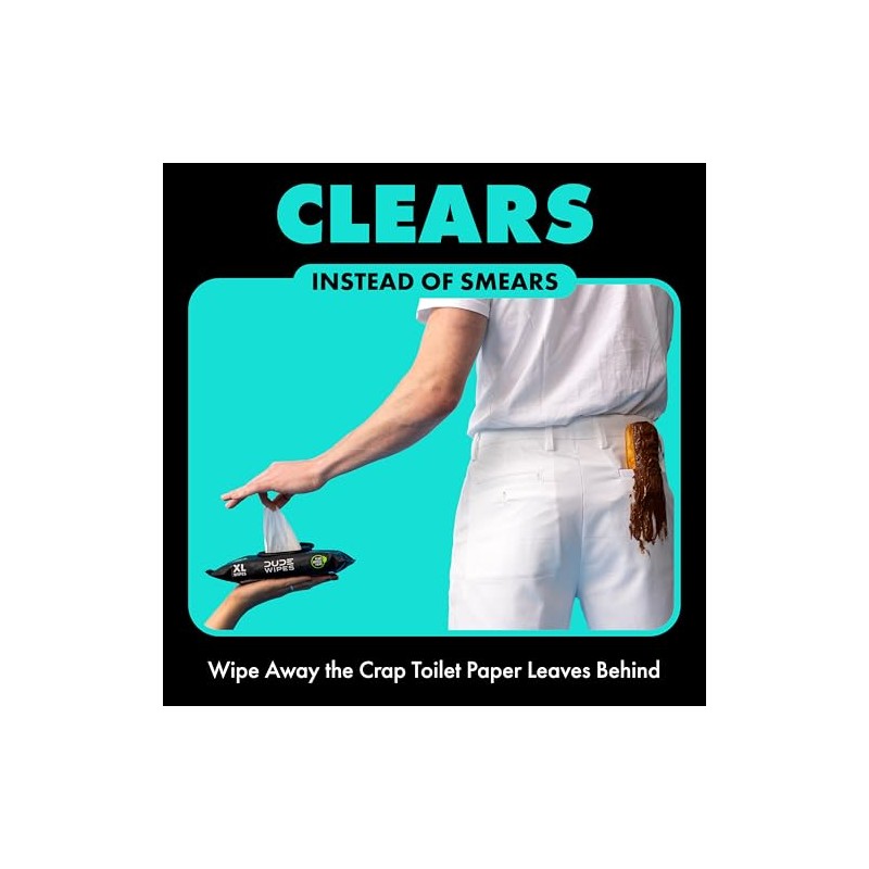 DUDE Wipes Mint Chill Extra-Large Flushable Wipes - 3 Pack