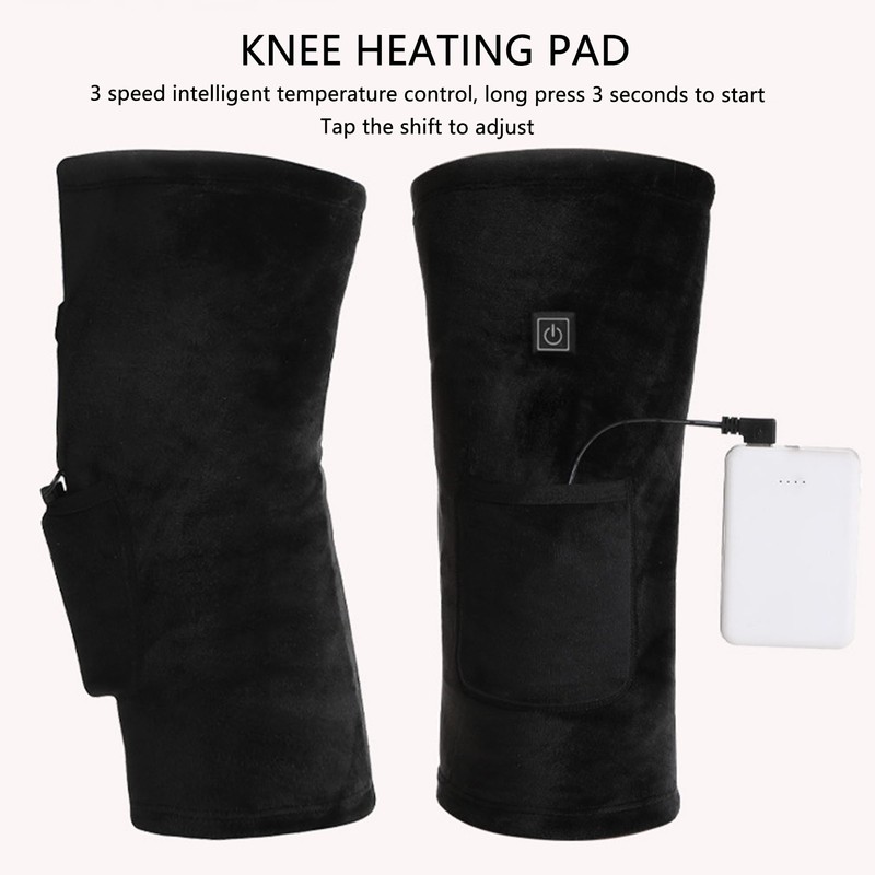 Heated Knee Brace Wrap 3 Gears Adjustable Heat Brace USB