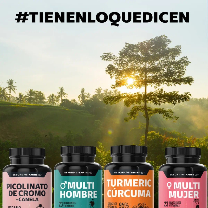Picolinato Cromo Canela Tecnología Cápsulas Veganas Vcaps Vitaminas Mujer Hombre