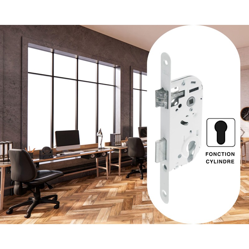 Yale Y50 with Axle for European Cylinder Lock, White, 40)