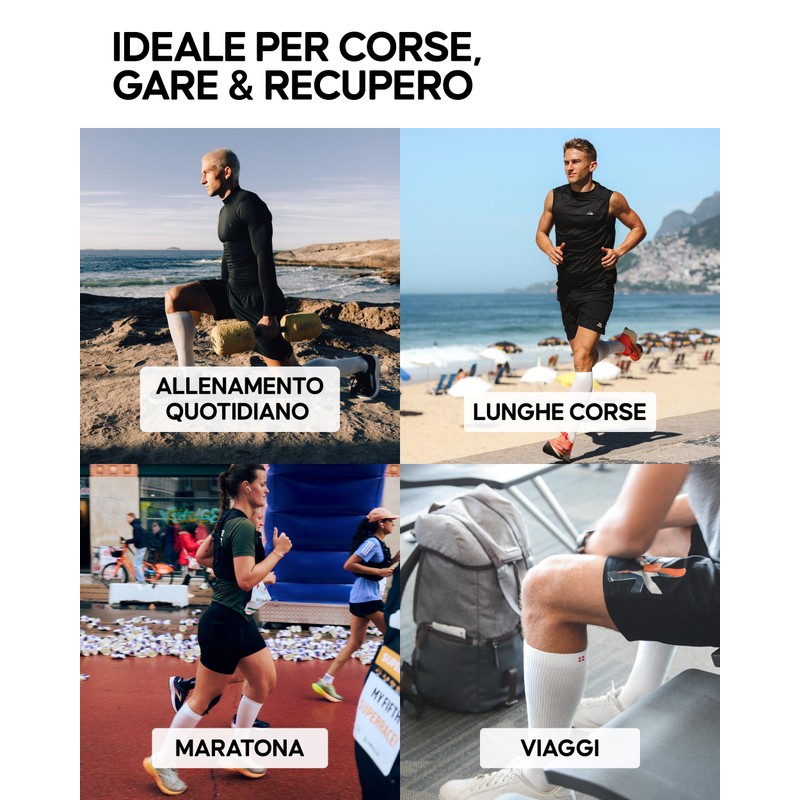 DANISH ENDURANCE Calze Compressione Graduata Uomo Donna 21-26mmHg, Calze Compressive