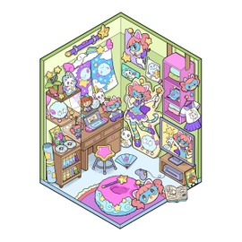 Tiny Rooms: Cute Coloring Book for Adults and Teens with Cozy Homes for Relaxation