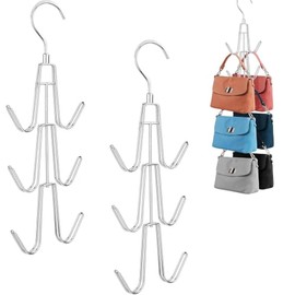 2 Piezas Porta Bolsas De Dama, Organizador De Bolsas Para Dama Con 6 Ganchos Giratorios De Metal, Mantiene La Forma De Bolsos, Adecuado Para La Suspen