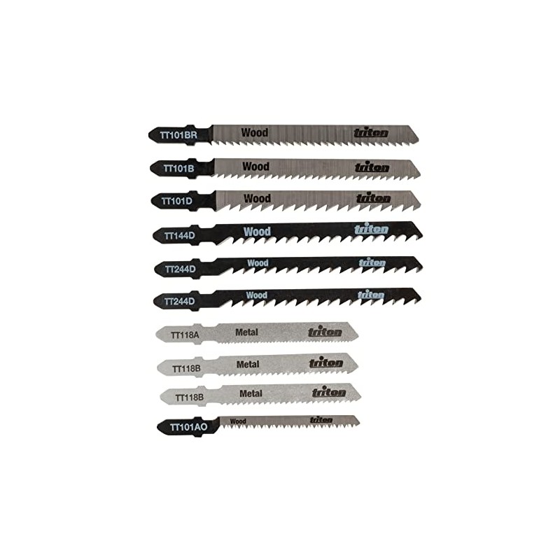 Triton Jigsaw Blade Set 10pce Wood / Metal (959528)
