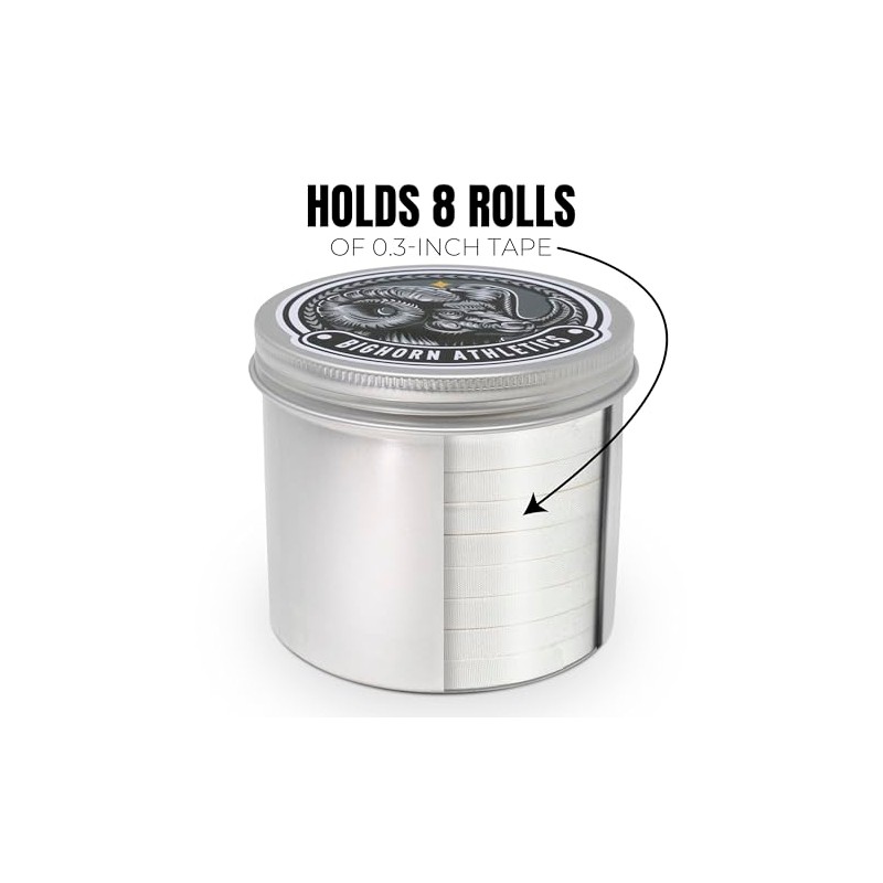 Bighorn Athletics Silver Tin Can Holder, Medium | Holds 8-rolls