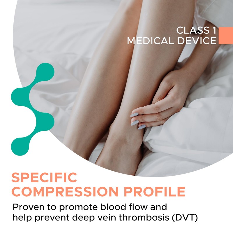 FITLEGS - Open-Toe Compression Stocking - 18mmHg AES DVT Prevention