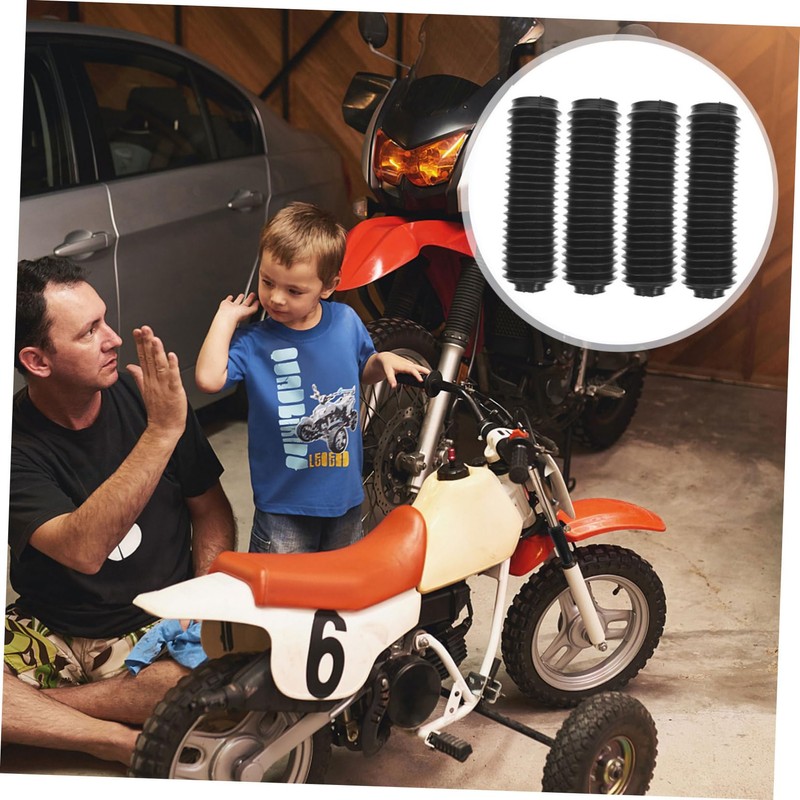 ABOOFAN 4pcs Motorcycle Shock Absorber Protector Boots Lightweight Front Fork