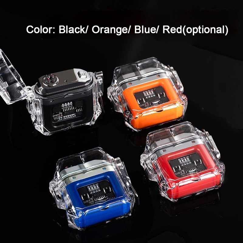 Electric Lighter Double Arc Electronic Pulse Lighter Windproof & Waterproof