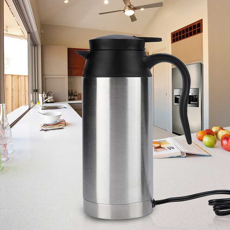 750ml Stainless Steel Car Electric Heating Mug Vehicle Drinking Cup