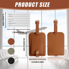 Visxcnu Pack of 3 Suitcase Tags, Suitcase, Luggage Tag, ID Tag, Tags with Name Tag, Address Tag, Suitcase Travel Accessories, Businessman, Suitcase, Handbags, Backpacks, Travel Accessories