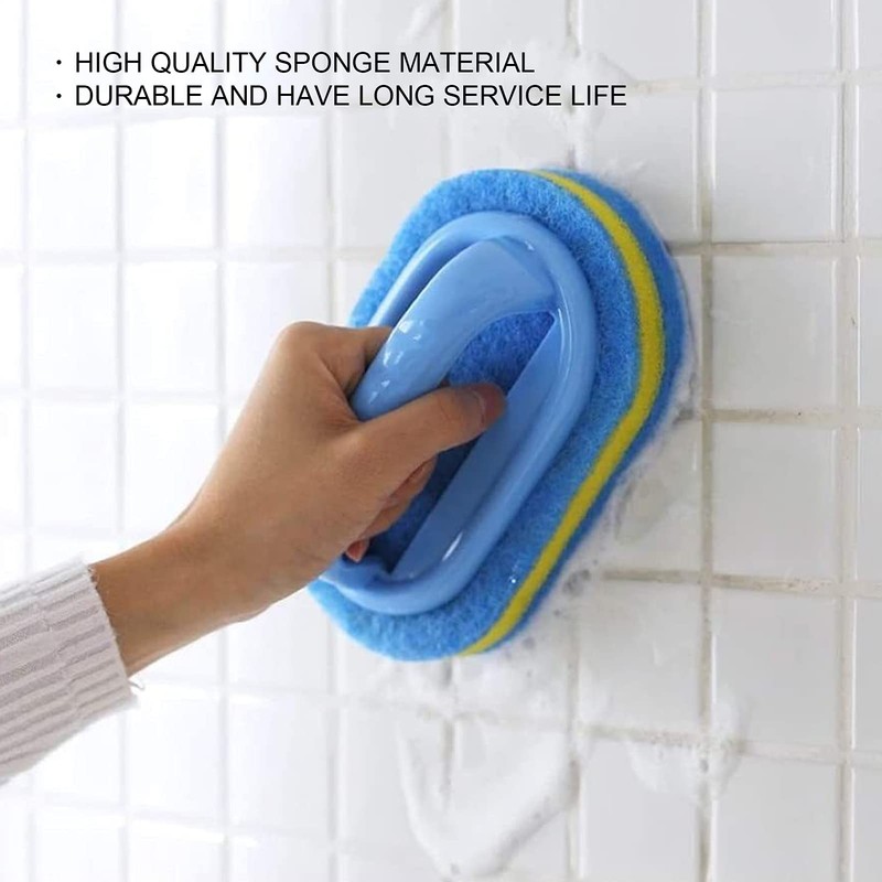 Cleaning Sponge, Comfortable Handle Sponge Brush Sturdy for Bathroom for