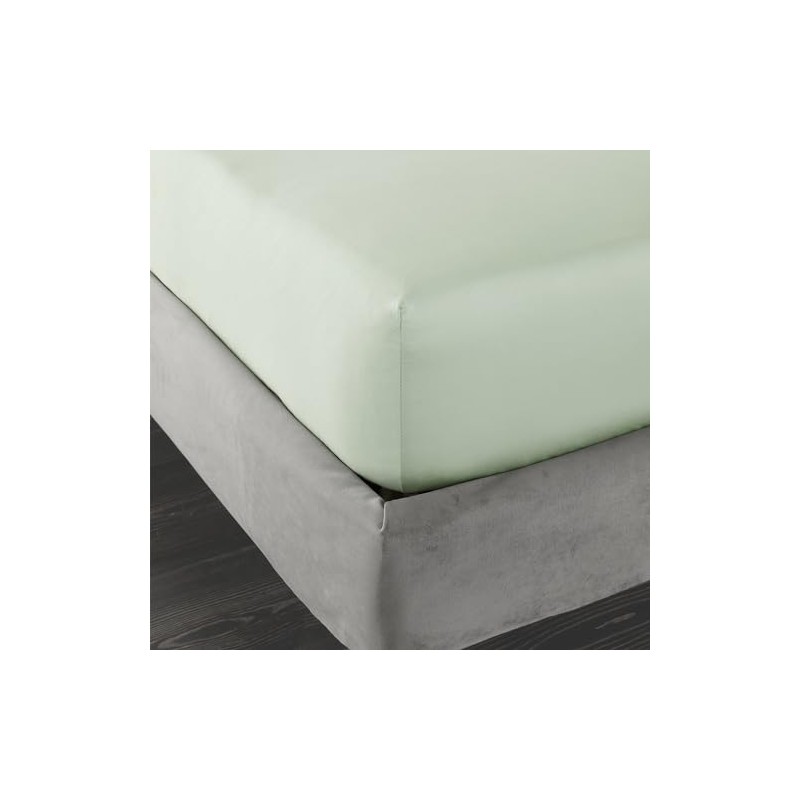 Bianca 400 Thread Count Cotton Sateen Double Fitted Sheet Green