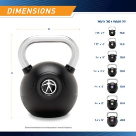 Marcy PU Coated Strength Training Kettlebell - 30 LB - MCKB-030-PURPLE