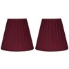 Urbanest Mushroom Pleated Hardback Lamp Shade 5x9x8.5 Inch (Spider) (Burgundy,