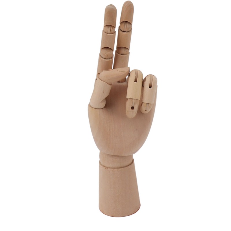 Flexible Wooden Hand Model Moveable Wooden Artists Manikin Hand Figure