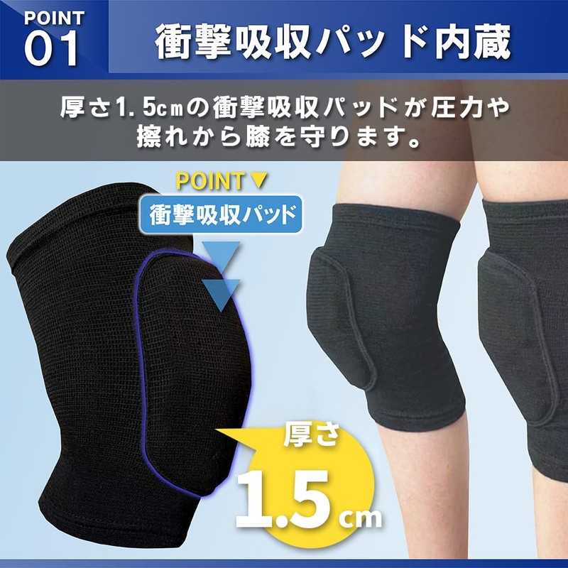 sapolus Knee Pads for Work, Knee Supporter, Sports, Baseball, Bike,