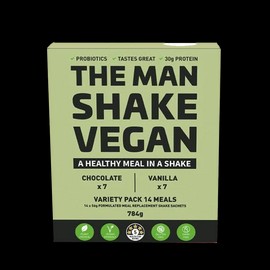 The Man Shake Vegan Meal Replacement Variety 56g x 14 Pack