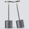 YIBEN 2Pack Cordless Table Lamp, Rechargeable LED Battery 5000mAh Metal