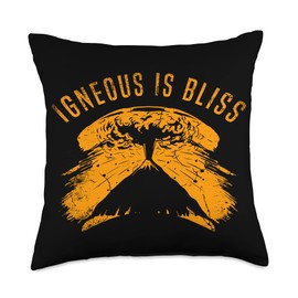 Men Geology Lover Gift Geologist Igneous is Bliss Geology Major Rockhound Rock Collector Throw Pillow, 18x18, Multicolor