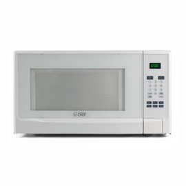 COMMERCIAL CHEF 1.4 Cubic Foot Microwave with 10 Power Levels, Small Microwave with Push Button, 1100 Watt Microwave with Digital Control Panels, Countertop Microwave with Timer, White