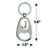 GRAPHICS & MORE Letter J Floral Monogram Initial Keychain Chrome