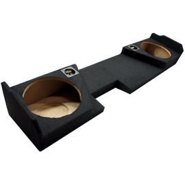 Compatible with 2014 - UP Chevy Silverado Double Cab Truck Dual 12" Sub Box Subwoofer Enclosure