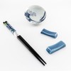 Premium Chopstick Set – 2 Ceramic Dishes, 2 Bamboo Chopsticks,